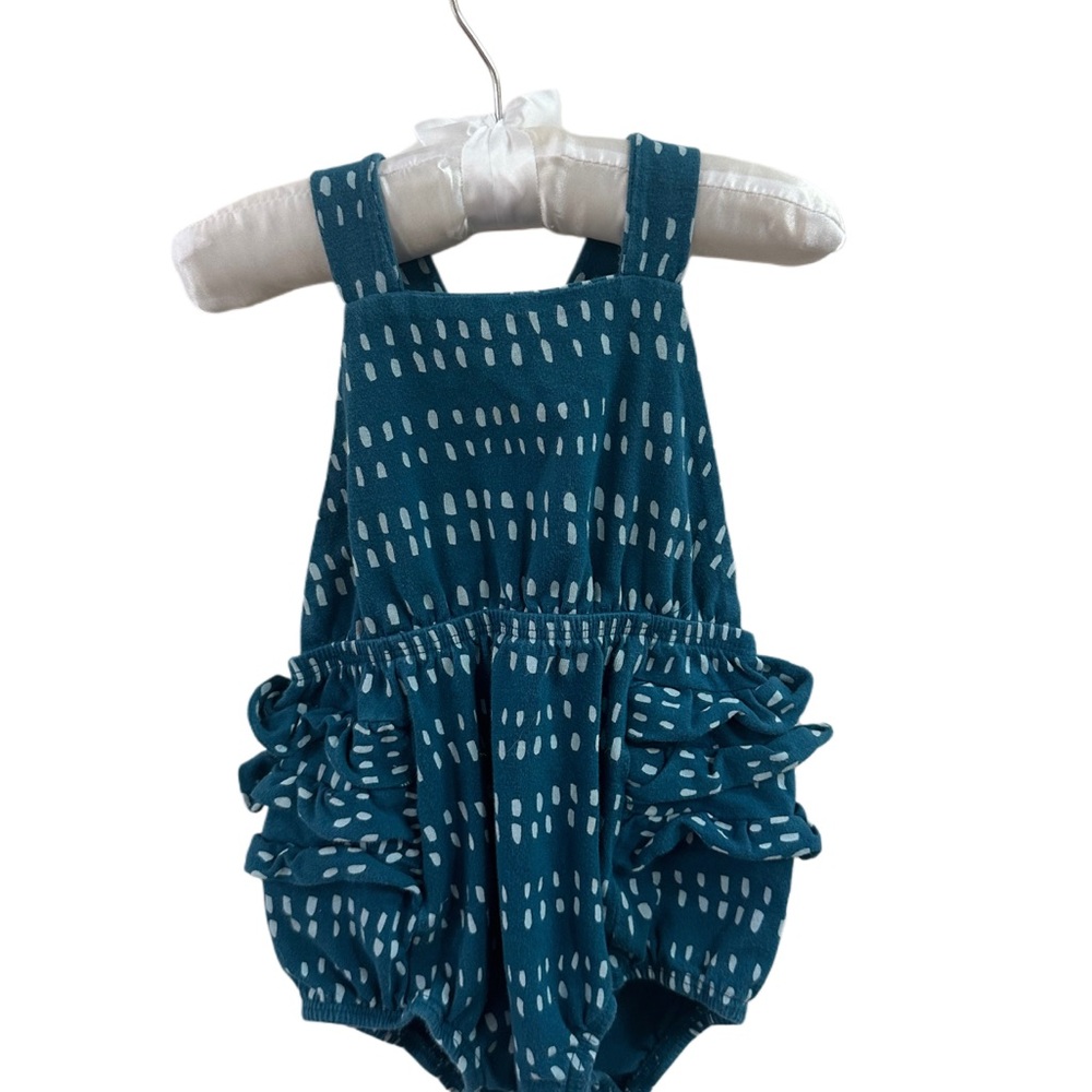 Stylish Teal and White Kids Romper Set